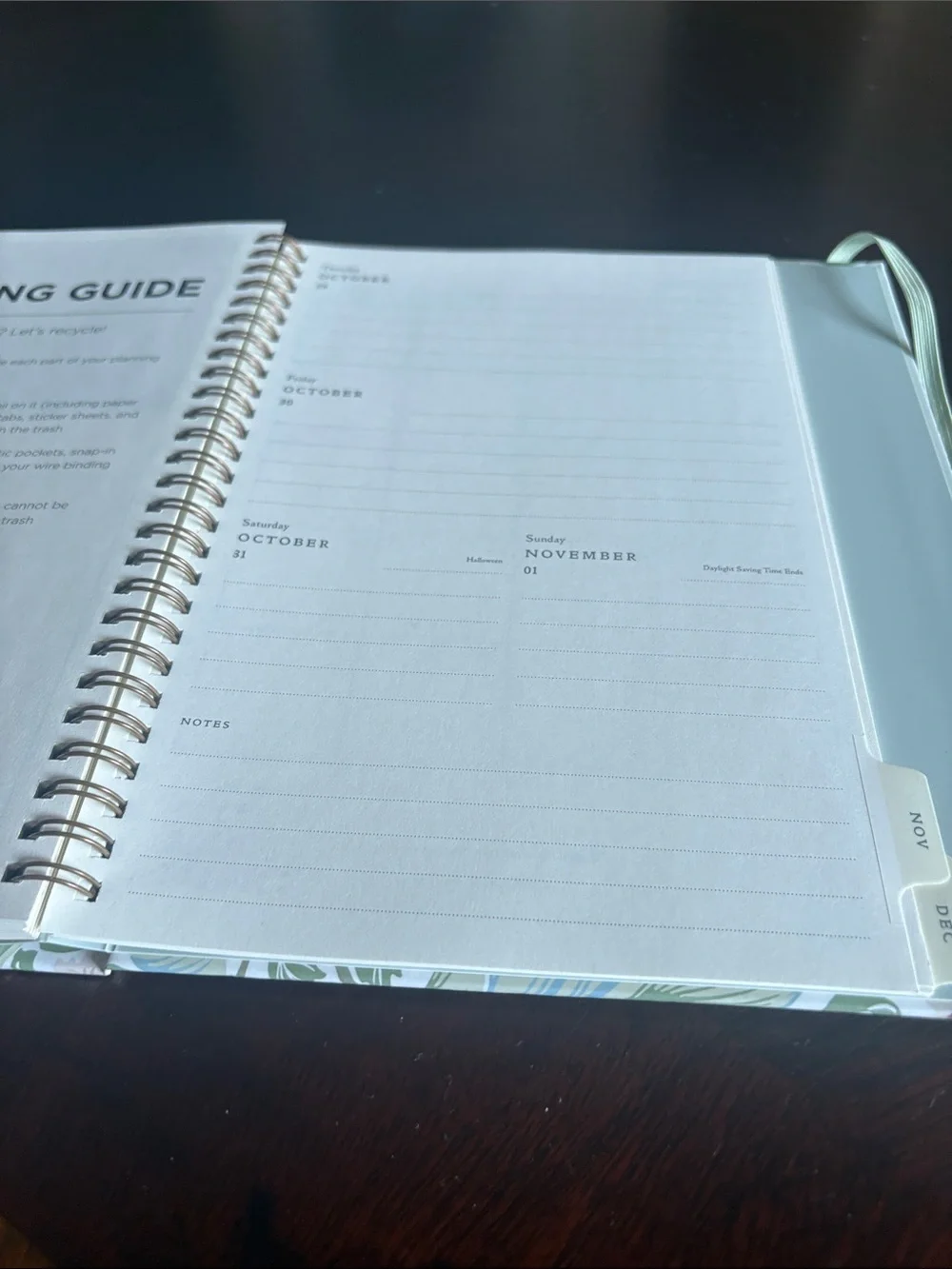 Morris & Co Floral Agenda Planner - Green Pattern